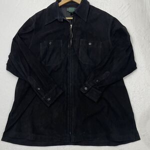 Vintage Lauren Ralph Lauren 100% Leather Suede Zip Front Jacket &Pockets Size 2X